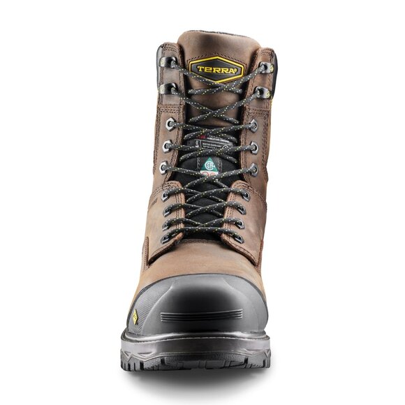 Men's Terra Gantry LXI 400g 8" Waterproof Composite Toe Safety Work Boot Brown - Picture 6 of 6